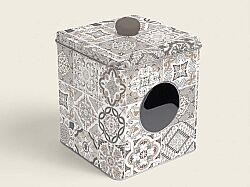 0092 CADG PENCERELİ TENEKE KUTU 13 X 13 X 14,5 CM - GR - KERVAN