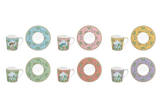 0126 PASA 6'lı Porselen Kahve Fincan Seti 100 ml - 1