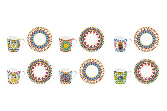 0126 SICI 6'lı Porselen Kahve Fincan Seti 100 ml - 1