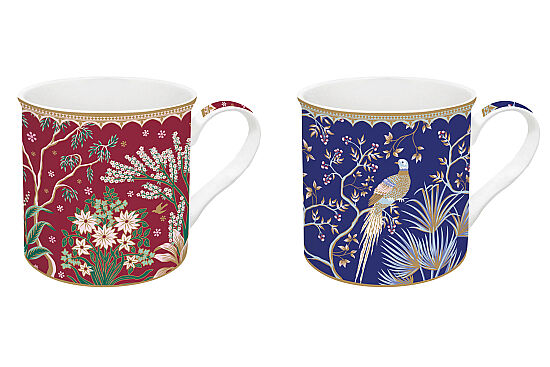 0178 ECLE 2'li Fine China Porselen Kulplu Bardak Seti 300 ml - 1