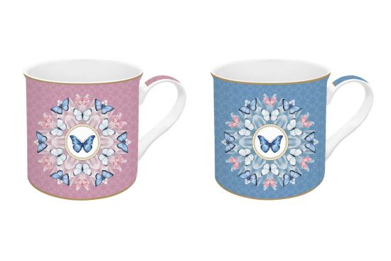 0178 SPAR 2'li Fine China Porselen Kulplu Bardak Seti 300 ml - 1