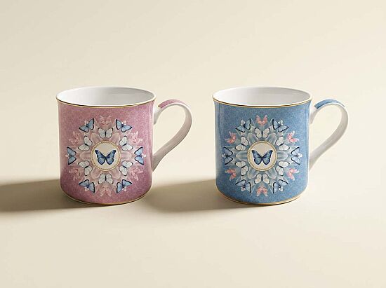 0178 SPAR 2'li Fine China Porselen Kulplu Bardak Seti 300 ml - 1