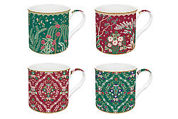0179 ECLE 4'lü Fine China Porselen Kulplu Bardak Seti 300 ml - KERVAN