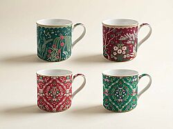 0179 ECLE 4'lü Fine China Porselen Kulplu Bardak Seti 300 ml - KERVAN