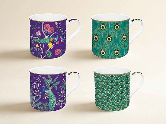 0179 IMPP 4'lü Fine China Porselen Kupa Seti 300 ml - 1