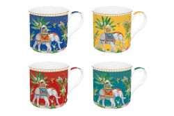 0179 MARA 4'lü Fine China Porselen Kulplu Bardak Seti 300 ml - KERVAN