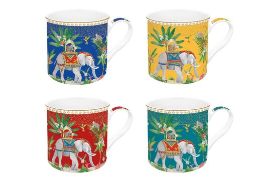 0179 MARA 4'lü Fine China Porselen Kulplu Bardak Seti 300 ml - 1