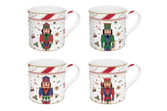 0179 NTWI 4'lü Fine China Porselen Kulplu Bardak Seti 300 ml - 1
