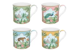 0179 PASA 4'lü Fine China Porselen Kulplu Bardak Seti 300 ml - KERVAN