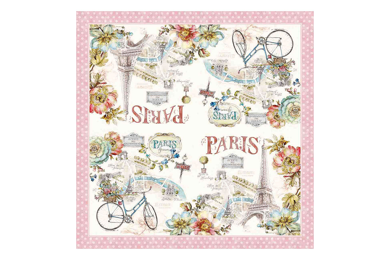 0414 PARF 20'Lİ MODA KAĞIDI 33X33 PARİS FLOWER