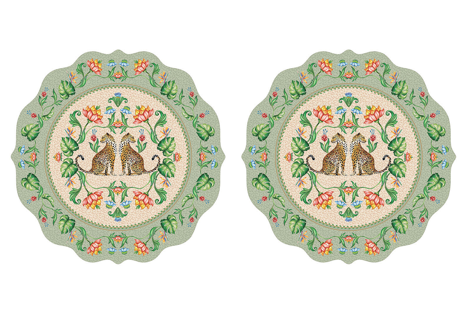 0573 JVIB 2'li Amerikan Servis Seti 34,5 x 34,5 cm
