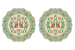 0573 JVIB 2'li Amerikan Servis Seti 34,5 x 34,5 cm - KERVAN