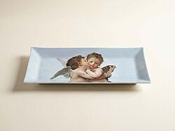 0637 BOU1 DESENLİ CAM TEPSİ 36X17 CM THE FİRST KİSS - KERVAN