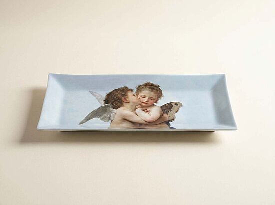 0637 BOU1 DESENLİ CAM TEPSİ 36X17 CM THE FİRST KİSS - 1