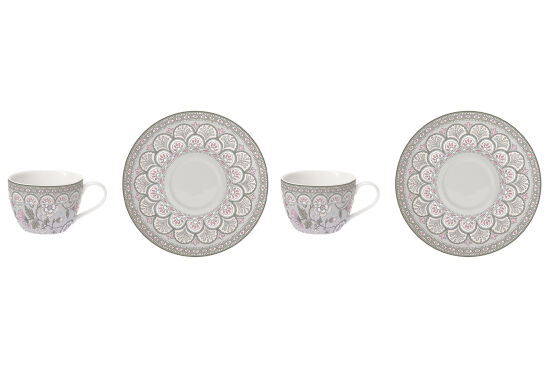 0921 KAGR 2'Lİ PORSELEN KAHVE FİNCAN 110 ML VE TABAĞI SETİ - YEŞİL - 1