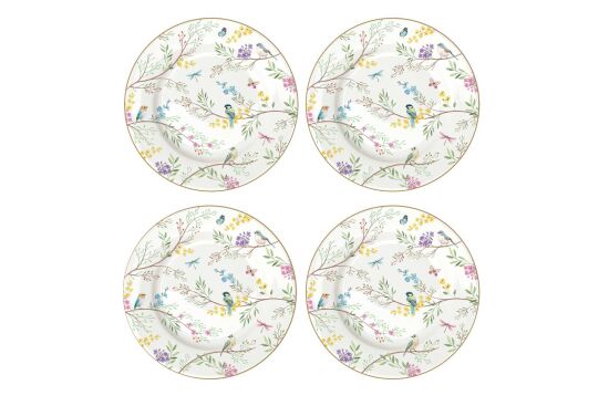 0924 BIME 4'lü Porselen Pasta Tabağı 19 cm - 1