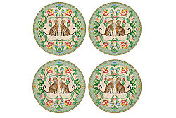 0924 JVIB 4'lü Porselen Pasta Tabağı Ø 19 cm - KERVAN