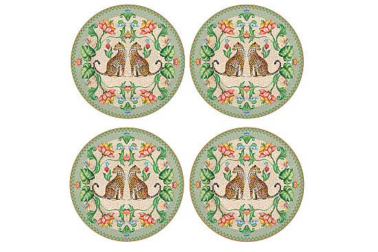 0924 JVIB 4'lü Porselen Pasta Tabağı Ø 19 cm - 1