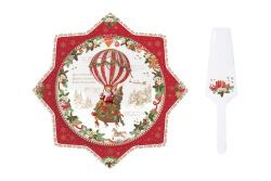 1000 CHAB Porselen Sunumluk Dilimleyicili Ø 32 cm - KERVAN