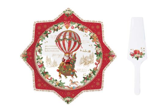 1000 CHAB Porselen Sunumluk Dilimleyicili Ø 32 cm - 1