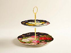 1059 VICT 2 Katlı Porselen Sunumluk Ø 20 cm / 26 cm - KERVAN