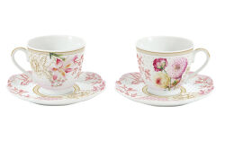 1072 RENA 2'Lİ PORSELEN KAHVE FİNCANI 80 ML & TABAĞI SETİ - KERVAN