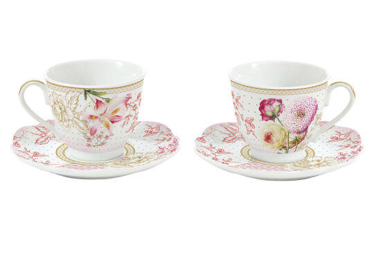 1072 RENA 2'Lİ PORSELEN KAHVE FİNCANI 80 ML & TABAĞI SETİ - 1