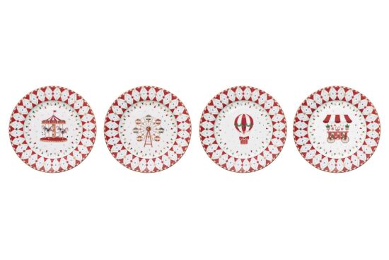 1100 CHWO 4'lü Porselen Pasta Tabağı Ø 19 cm - 1