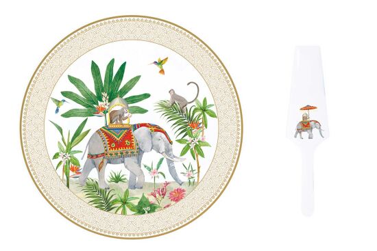 1112 MARA Porselen Sunumluk Dilimleyicili 32 cm - 1