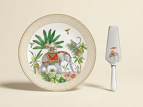 1112 MARA Porselen Sunumluk Dilimleyicili 32 cm - 1