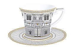 1186 PLZO Porselen Fincan 200 ml ve Tabağı - KERVAN