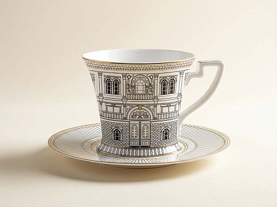 1186 PLZO Porselen Fincan 200 ml ve Tabağı - 1