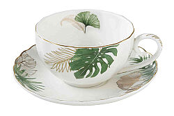 1282 EXOT PORSELEN ÇAY FİNCANI 200 ML & TABAĞI - KERVAN