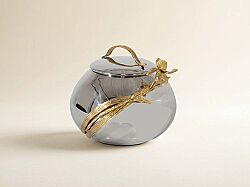 14889 DEKORATIF KASE GOLD IRIS KOLEKSIYON 16x16x14cm - KERVAN