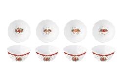 1489 CMEL 4'lü Porselen Kase Seti Ø 11 cm - h:5 cm - KERVAN