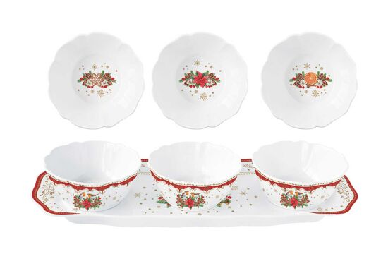 1494 CMEL 4 Parça Porselen Meze Seti 37 x 14 cm - 1