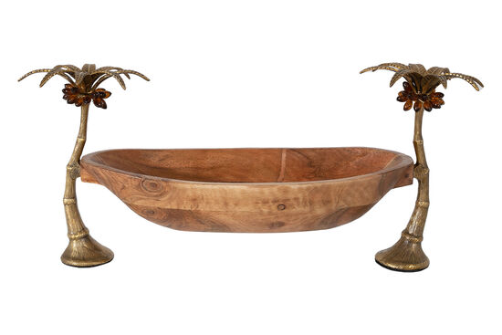 14996 OVAL TEPSI PALMIYE KOLEKSIYON 40x18x30cm - 1