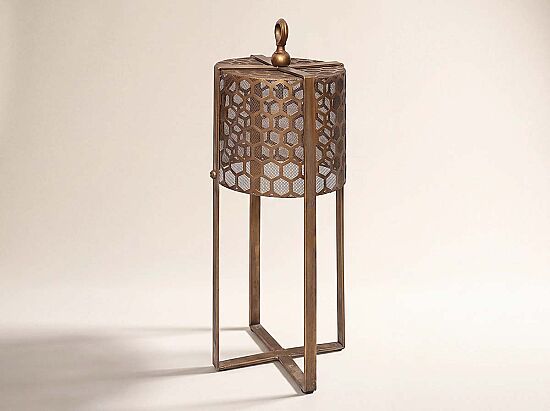 181707-A82 METAL YER LAMBASI 23x23x61.5cm - 1