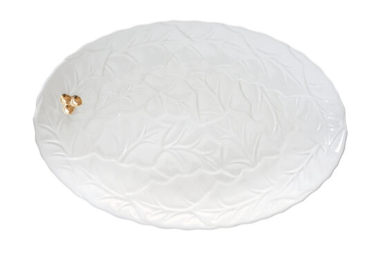 2177 HOLW Porselen Sunumluk 36 x 24,5 cm - Beyaz - 1