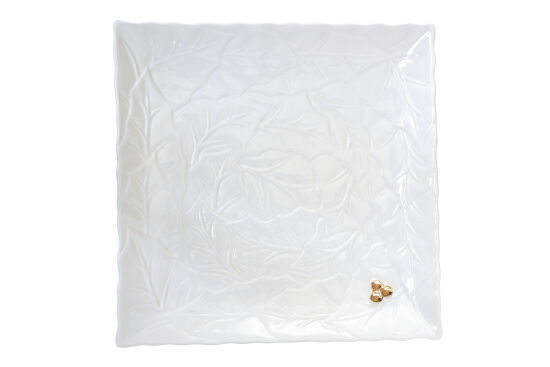 2178 HOLW Porselen Sunumluk 30 x 30 cm - Beyaz - 1