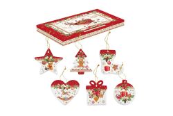 2187 CHME 6'lı Porselen Süs Seti - KERVAN