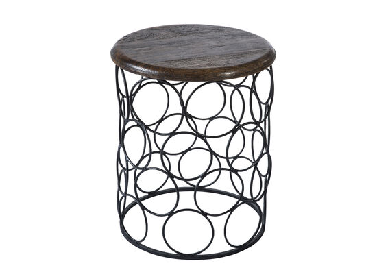 2231-RAL-008576-TK-9044 SIYAH METAL SEHPA ORTA NATUREL 44x44x52cm 611RAJ6