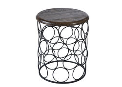 SEHPA - 2231-RAL-008576-TK-9044 SIYAH METAL SEHPA ORTA NATUREL 44x44x52cm 611RAJ6