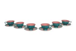 ÇAY SETİ - 2648BB-26GB CAY FINCANI TAKIMI YESIL 6'LI (200cc)