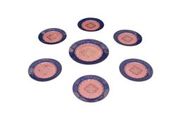 TABAK - 2648DB-26PP-10.5 PASTA SETI MAVI (1ADET 27cm- 6ADET 20cm TABAK)