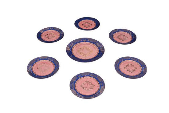 2648DB-26PP-10.5 PASTA SETI MAVI (1ADET 27cm- 6ADET 20cm TABAK)