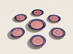 2648DB-26PP-10.5 PASTA SETI MAVI (1ADET 27cm- 6ADET 20cm TABAK) - TABAK