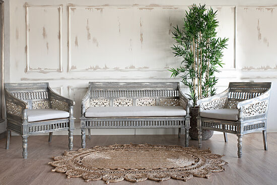 2940-7676 B TEKLI KOLTUK GRI-BEYAZ 65x65x90cm - 3