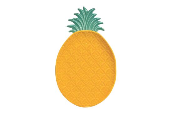 3020 PIYG Porselen Servis Tabağı 28 x 17 cm - Sarı-Yeşil - 1