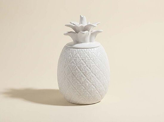 3025 PIWH Porselen Kavanoz 9 x 9 x 15 cm - Beyaz - 1